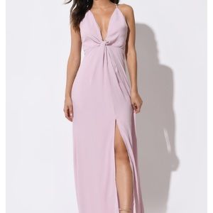 Dusty Lavender Formal Floor Length Dress